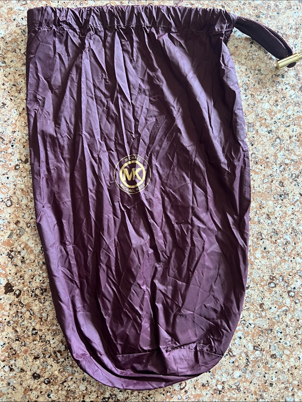 MICHAEL Michael Kors Down Fill Quilted Puffer Jacket in Plum with Gold Zippers - Picture 5 of 5